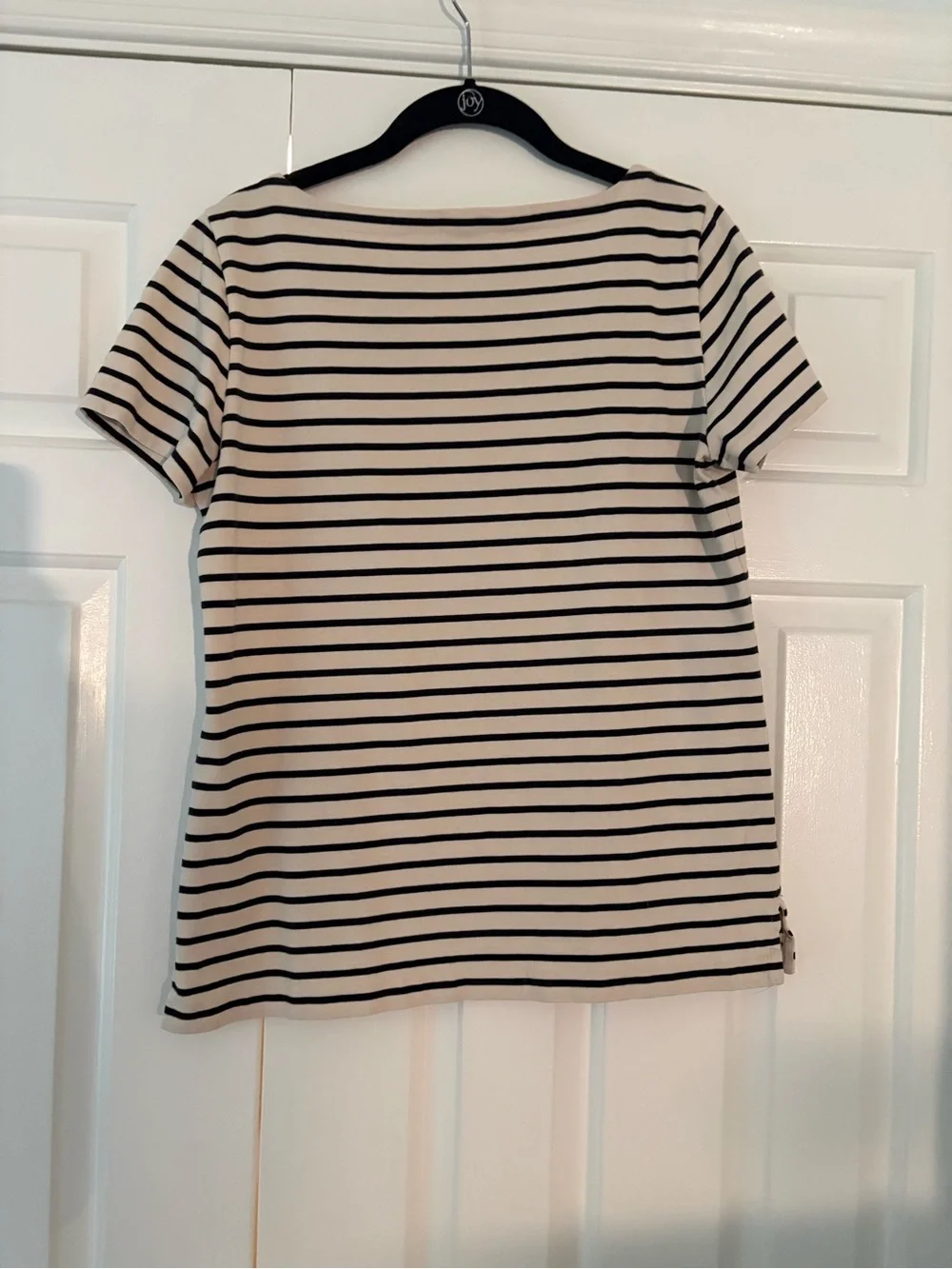 J. CrewStriped Short Sleeve Tee - Cream & Black